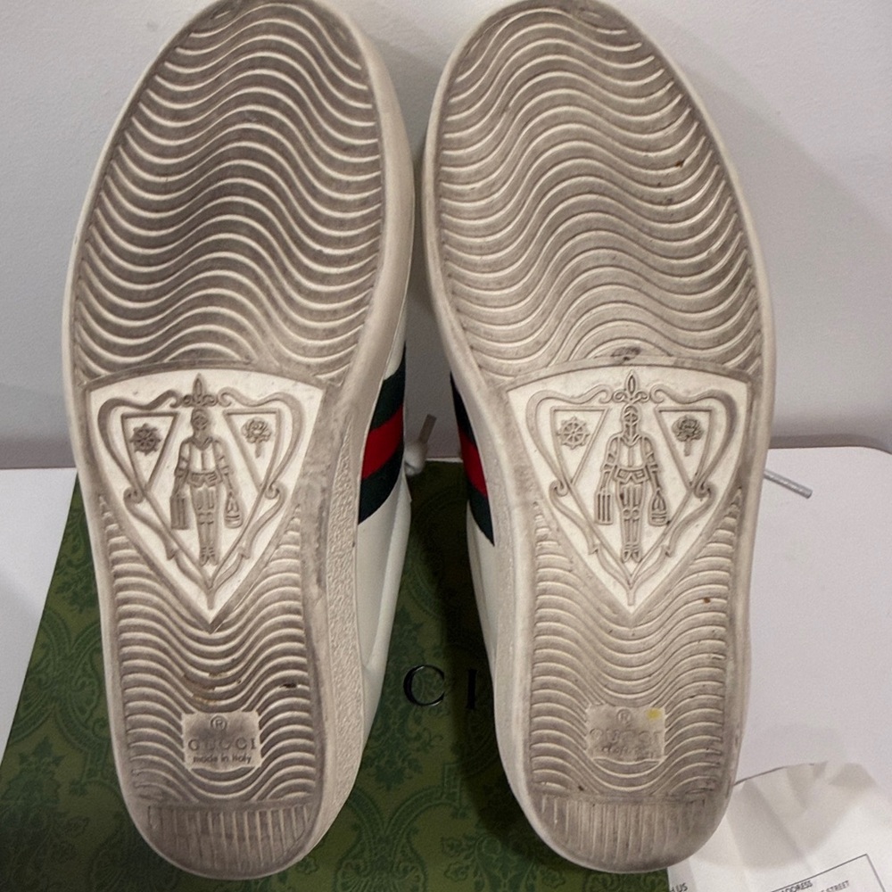 Gucci Alexander Style Green/Red Bee Sneakers - Picture 8 of 14
